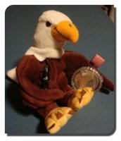 REEGLE THE USA EAGLE COCA-COLA INTERNATIONAL BEAN BAG BABY